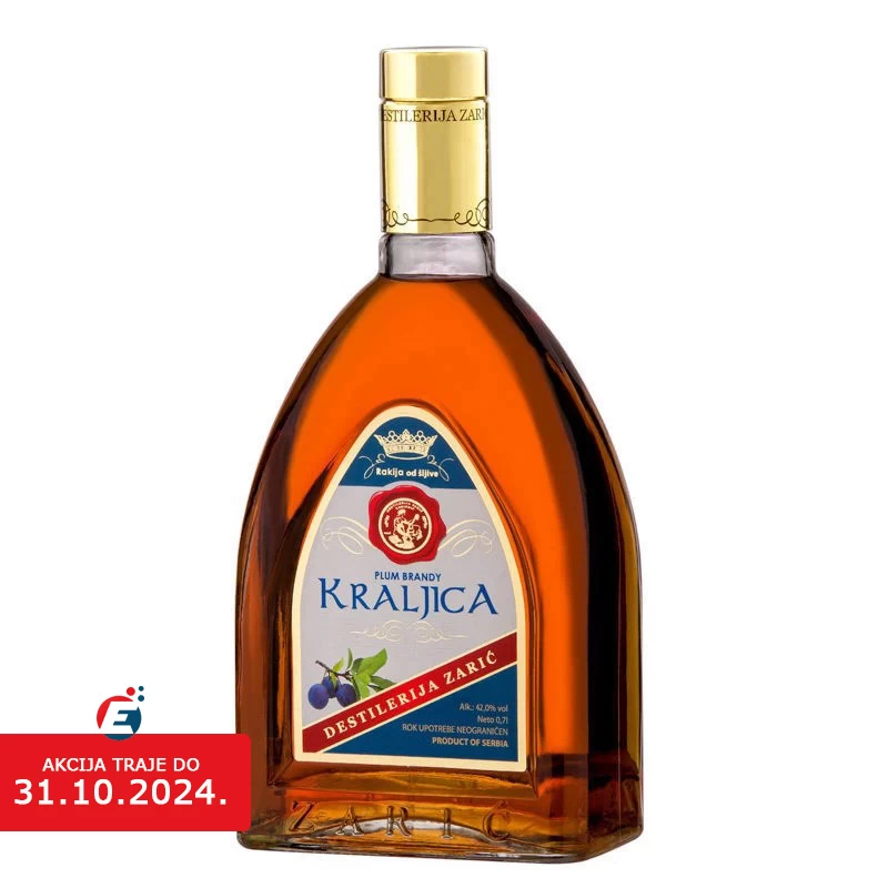 Rakija od šljive Kraljica Zaric 0.7L